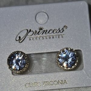Gold Cubic Zirconia Earrings